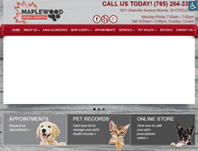 Tablet Screenshot of maplewoodvet.com